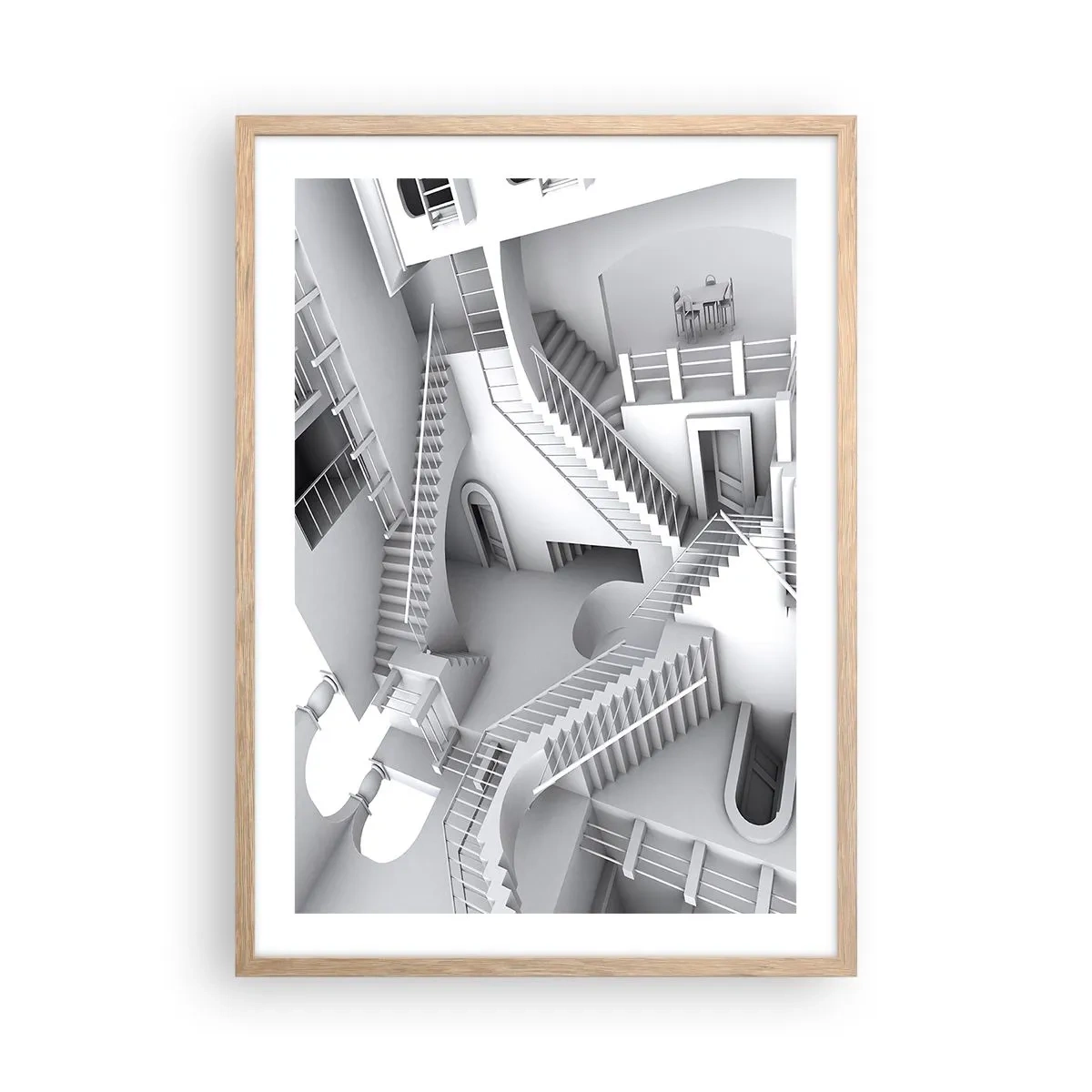 Poster în ramă de stejar deschis - Paradoxurile spațiului - 50x70 cm