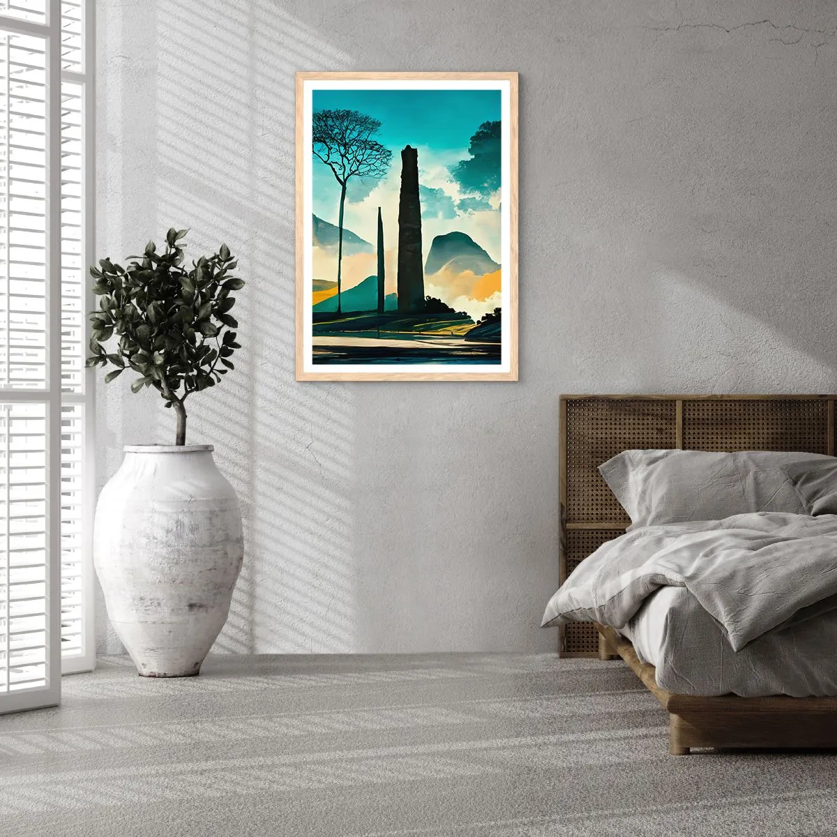Poster în ramă de stejar deschis - Din ce în ce mai sus - 70x100 cm