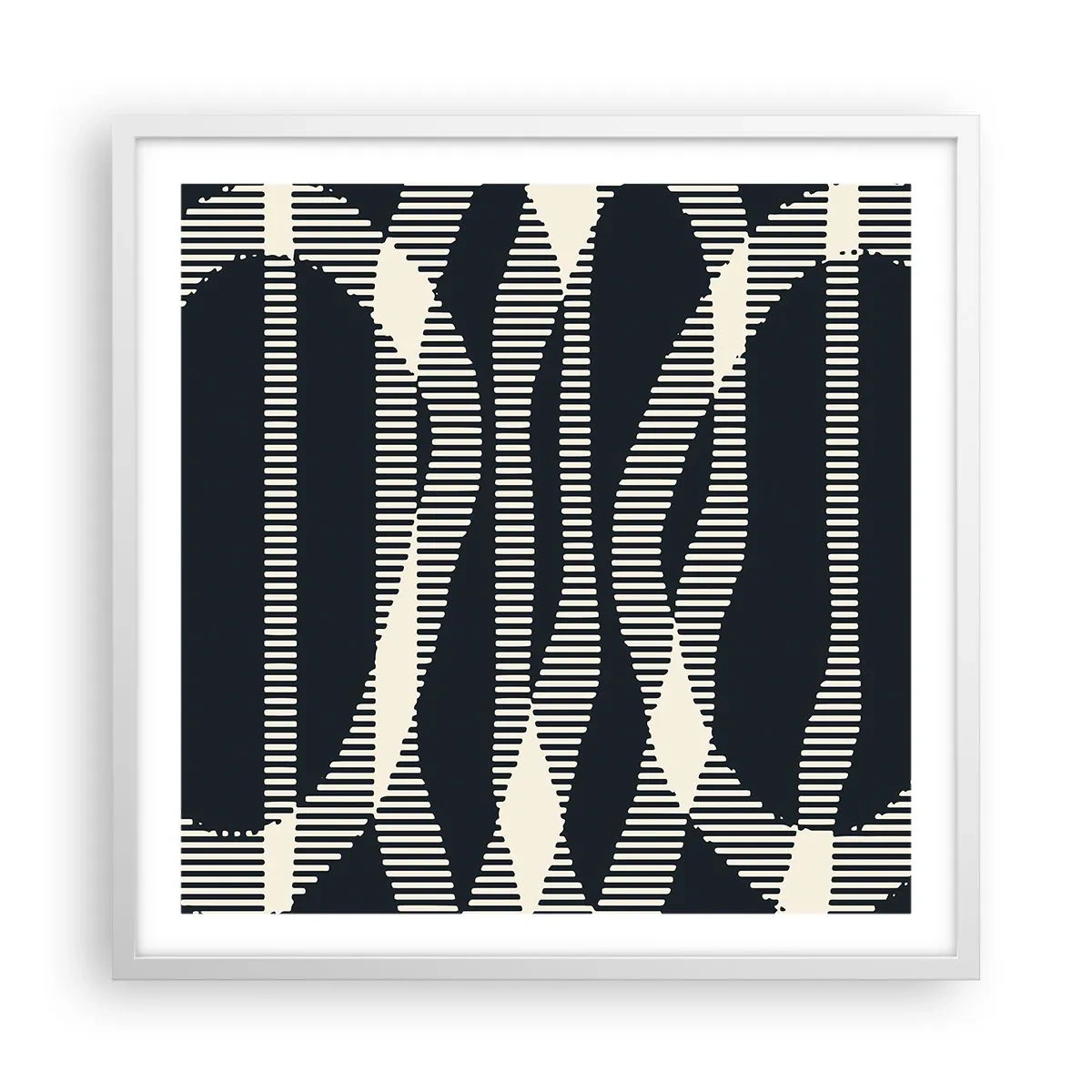 Poster în ramă albă - Încercare de străpungere a întunericului - 60x60 cm