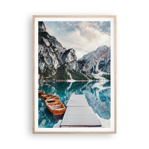 Poster în ramă de stejar deschis - Îți vom arăta frumusețea - 70x100 cm