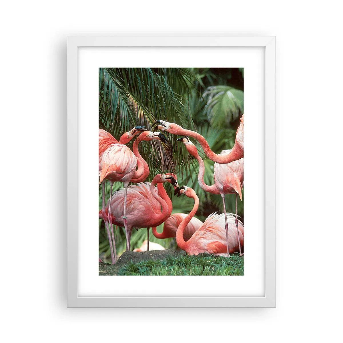 Poster în ramă albă - Bârfa de după-amiază - 30x40 cm