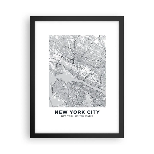 Poster în ramă neagră - Anatomia unei metropole - 30x40 cm