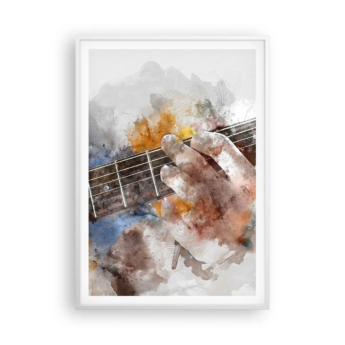 Poster în ramă albă - Poezie între corzi - 70x100 cm