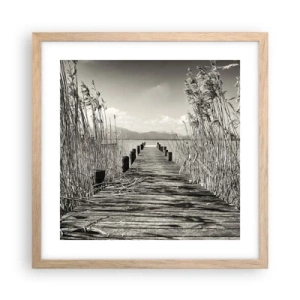 Poster în ramă de stejar deschis - În intimitatea ierburilor - 40x40 cm