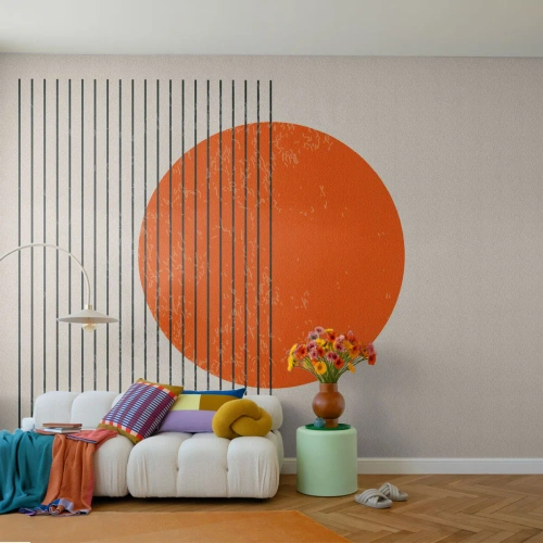 Tapet Premium Sand - Întotdeauna soarele - Soare, Minimalist, Linii - 100x70 cm