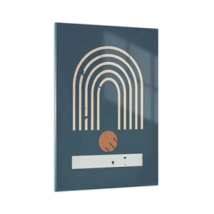 Tablou pe sticlă - Geometrie în funcție de rodie - 80x120 cm