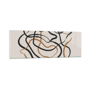 Tablou pe sticlă - Totul s-a încurcat - 90x30 cm