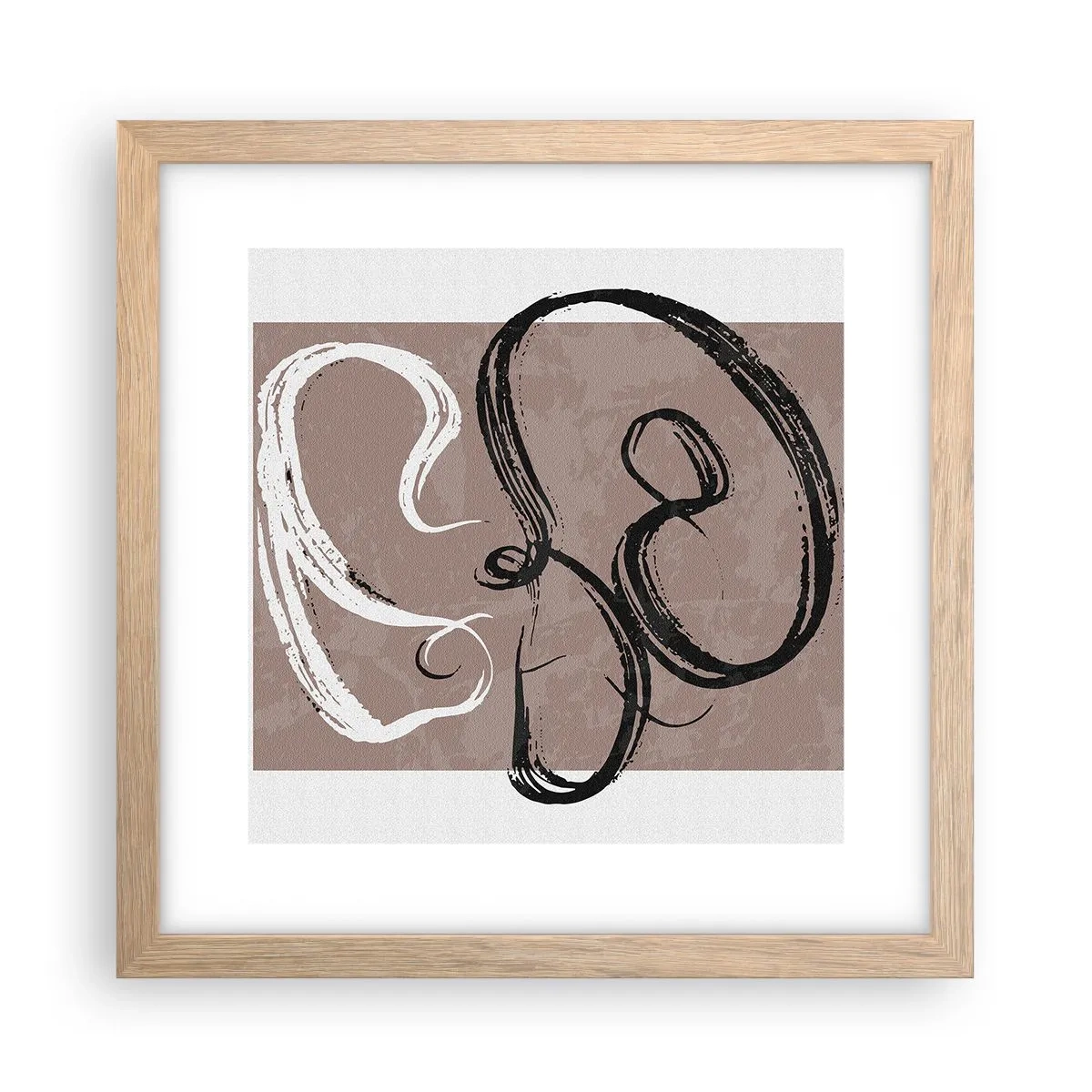 Poster în ramă de stejar deschis - Compoziția - căutarea plenitudinii - 30x30 cm