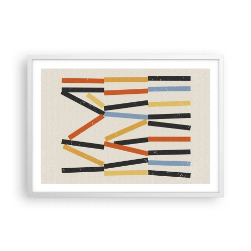 Poster în ramă albă - Compoziție la nivel - 70x50 cm