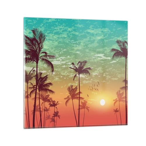 Tablou pe sticlă - Climate tropicale - 30x30 cm