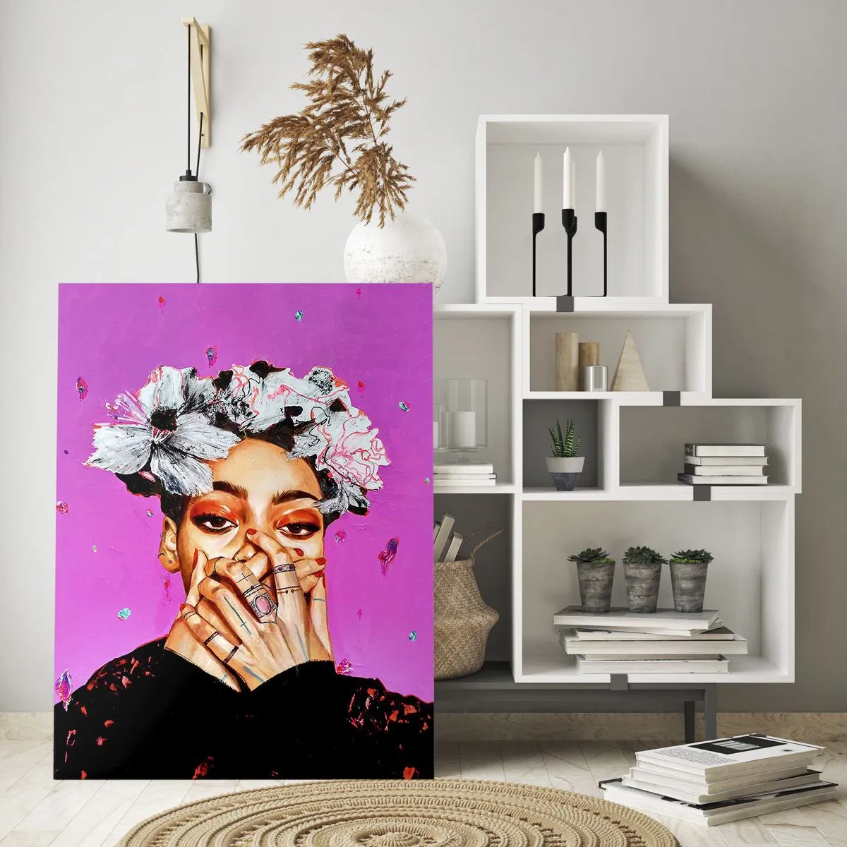 Tablou pe sticlă - Un pic nebună - 70x100 cm