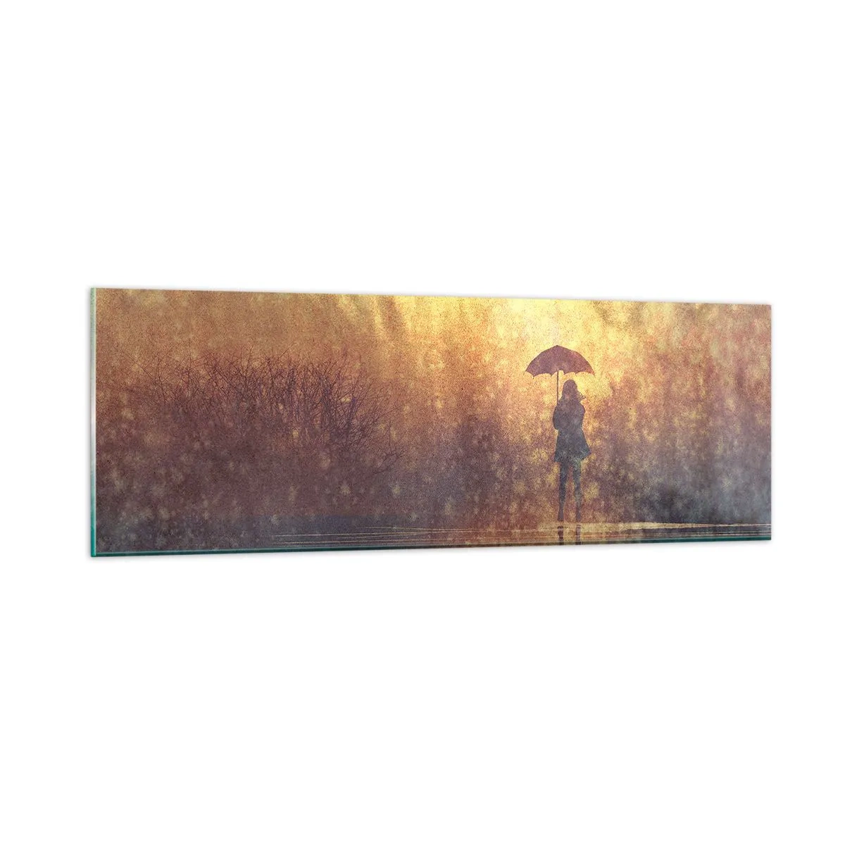 Tablou pe sticlă - Simt că cineva se uită la mine - 90x30 cm