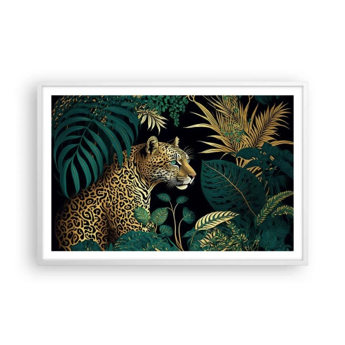 Poster în ramă albă - Domnitorul junglei - 91x61 cm