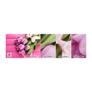 Mostră tapet Premium Canvas - Doar pentru tine - Flori, Lalele, Buchet de flori - 100x30 cm