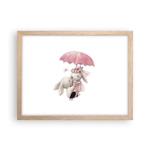 Poster în ramă de stejar deschis - Pur și simplu dragoste - 40x30 cm