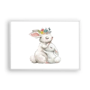 Poster în ramă albă - Ca la mama - 100x70 cm