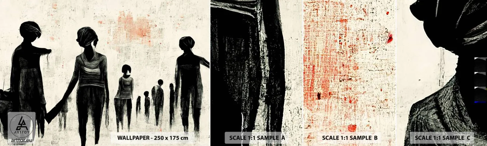 Mostră tapet autocolant Deluxe Sticker - Împotriva singurătății - femei, Muncă, Bucată - 100x30 cm