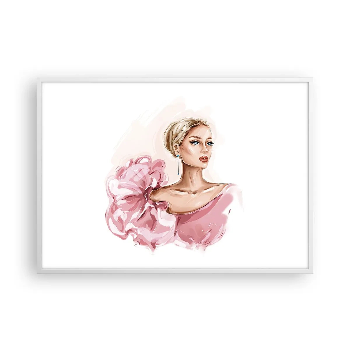 Poster în ramă albă - Așa cum a fost pictată... - 100x70 cm