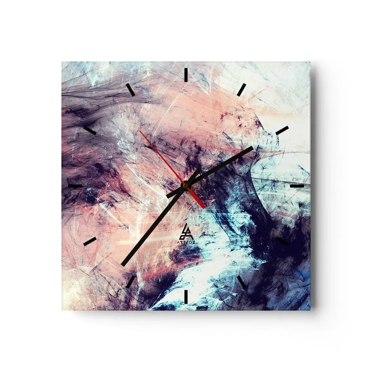 Ceas de perete - Ceas pe sticlă - Simte vântul - 30x30 cm