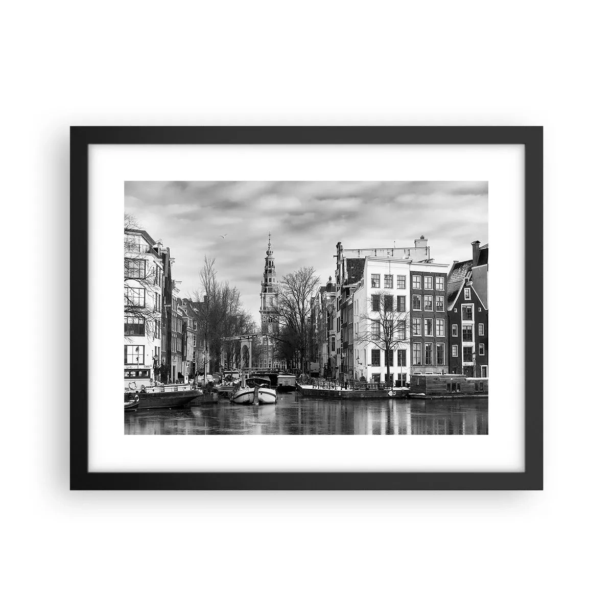 Poster în ramă neagră - Amsterdam vibes - 40x30 cm