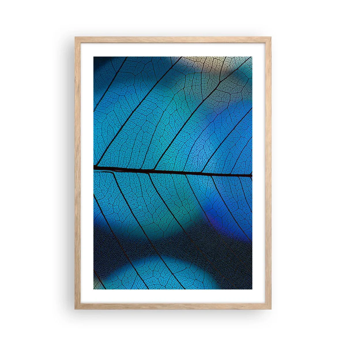 Poster în ramă de stejar deschis - Construcție de finețe - 50x70 cm