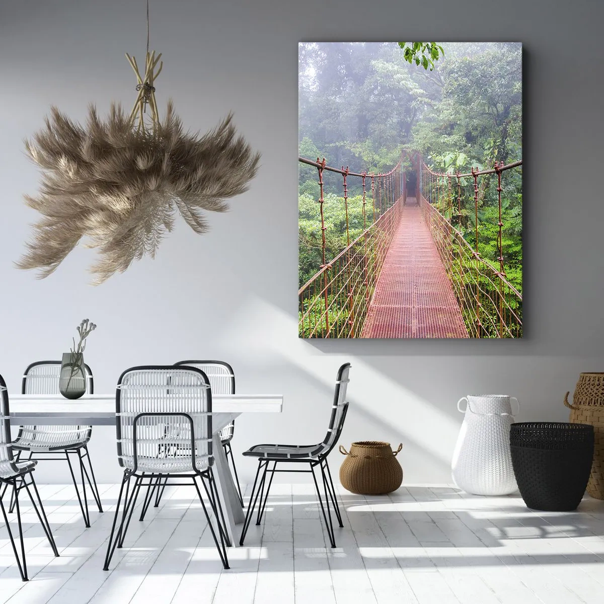 Tablou pe pânză - Suspendat deasupra coroanelor arborilor - 50x70 cm