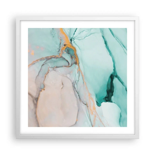 Poster în ramă albă - Dansul formelor și al culorilor - 50x50 cm