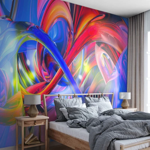 Tapet Premium Sand - Dansul culorilor - Abstracția, 3D, Grafică - 400x280 cm