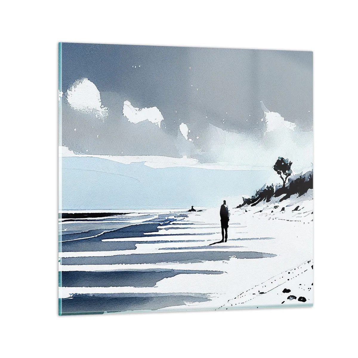 Tablou pe sticlă - Singuratic - 50x50 cm