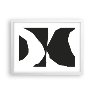 Poster în ramă albă - Pozitiv -negativ - 40x30 cm