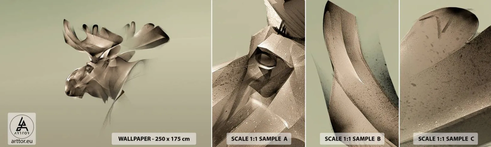 Mostră de Tapet Standard Eco - Puterea blândă a calmului - Elan, Abstracția, Bucată - 100x30 cm