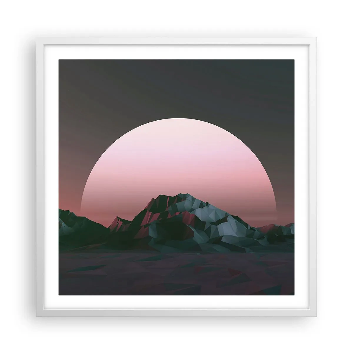 Poster în ramă albă - Într-o galaxie învecinată - 60x60 cm