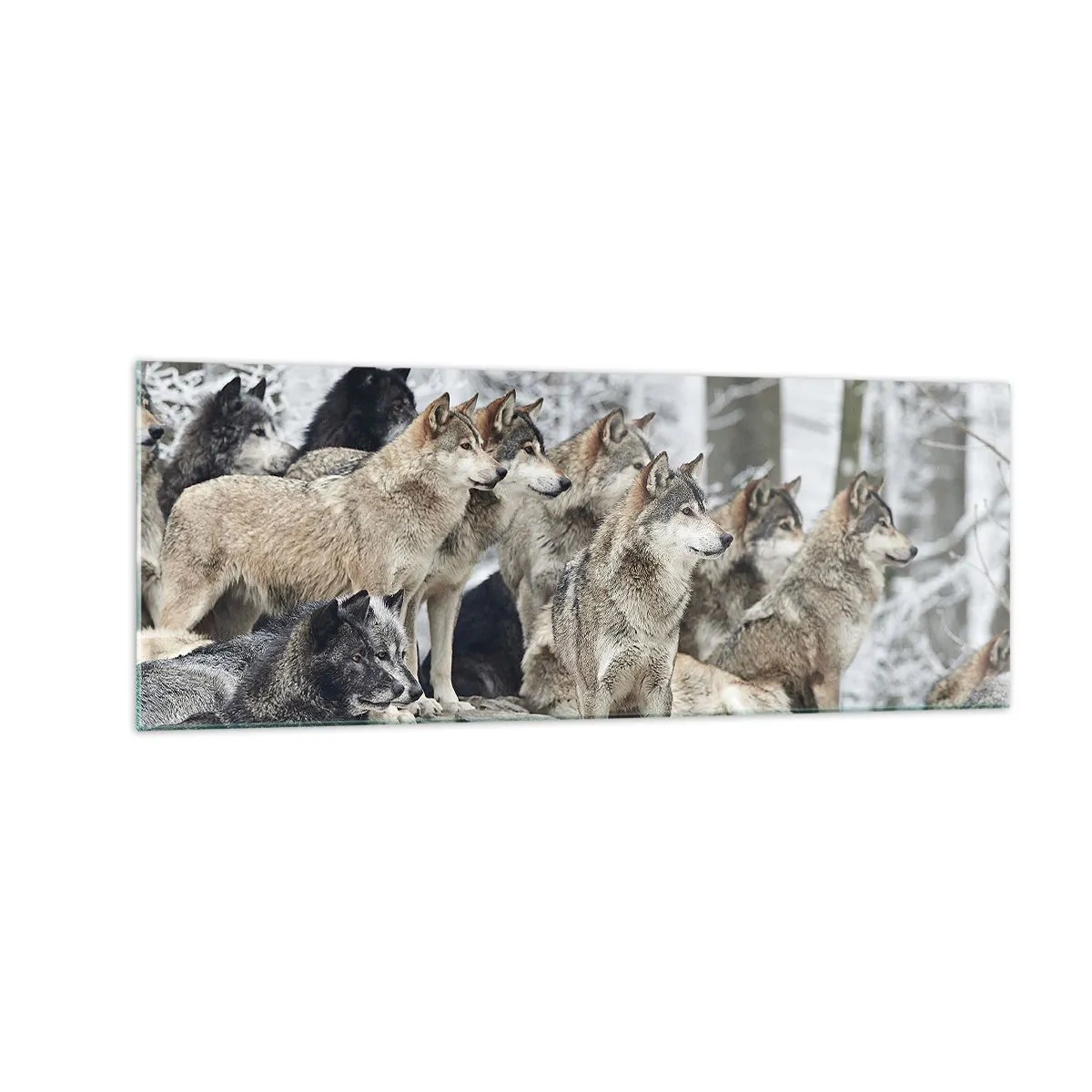 Tablou pe sticlă - Familie și prieteni - 140x50 cm