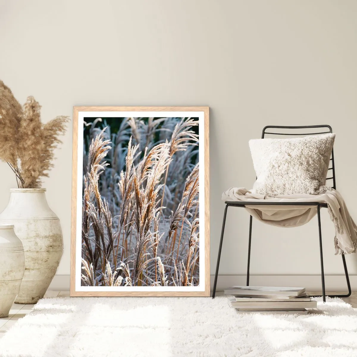 Poster în ramă de stejar deschis - Împodobite cu brumă - 61x91 cm