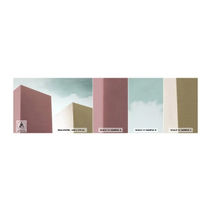 Mostră tapet autocolant Deluxe Sticker - Geometria unei veri însorite - Clădiri, Arhitectură, Tridimensional - 100x30 cm