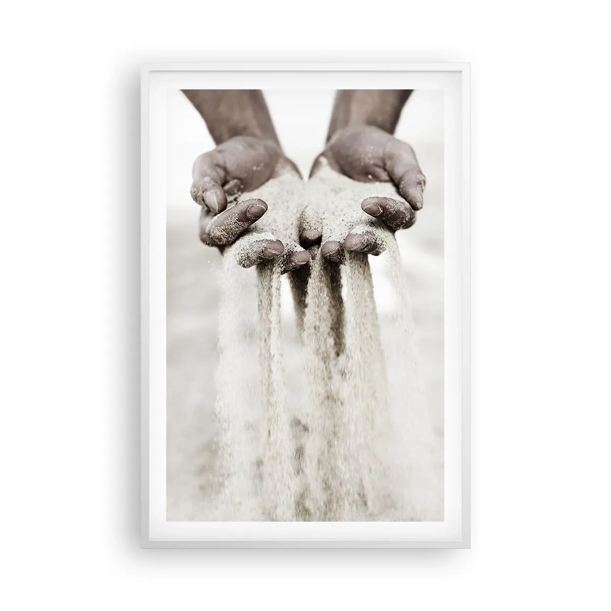 Poster în ramă albă - Cu aceste mâini... - 61x91 cm