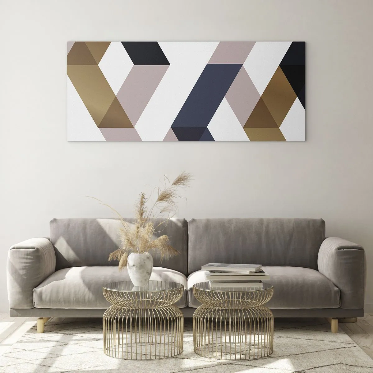 Tablou pe sticlă - Planuri și unghiuri - 100x40 cm