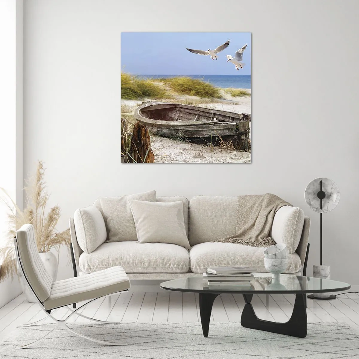 Tablou pe sticlă - Scăldate în vânt - 70x70 cm