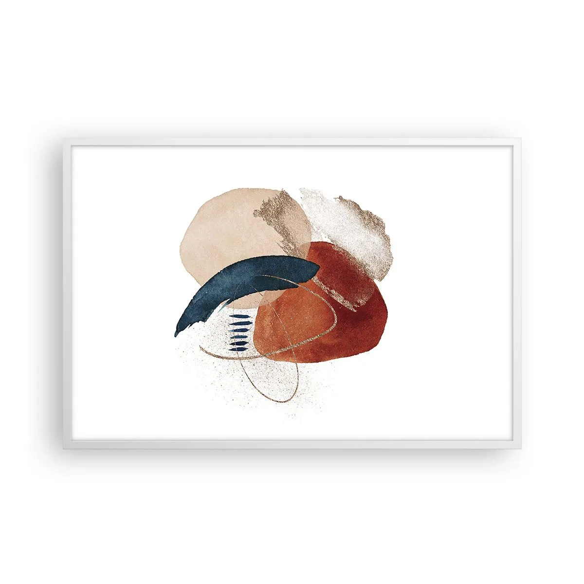 Poster în ramă albă - Compoziție ovală - 91x61 cm