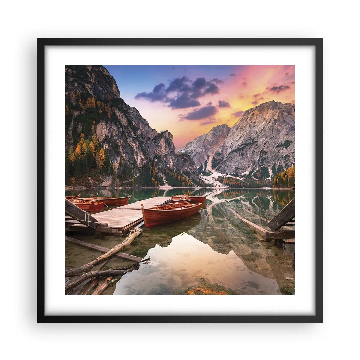 Poster în ramă neagră - Promisiunea zilei - 50x50 cm