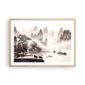 Poster în ramă de stejar deschis - Viața exotică de zi cu zi a Estului - 70x50 cm