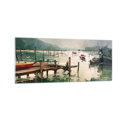 Tablou pe sticlă - Scufundat în luna topită - 100x40 cm