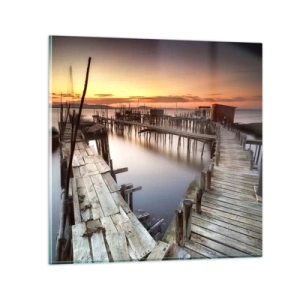 Tablou pe sticlă - Autentic, nu o atracție turistică - 70x70 cm