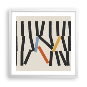 Poster în ramă albă - Domino - compoziție - 50x50 cm