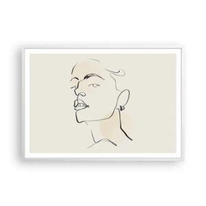 Poster în ramă albă - O privire mândră - 100x70 cm