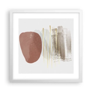 Poster în ramă albă - Colonadă abstractă - 40x40 cm