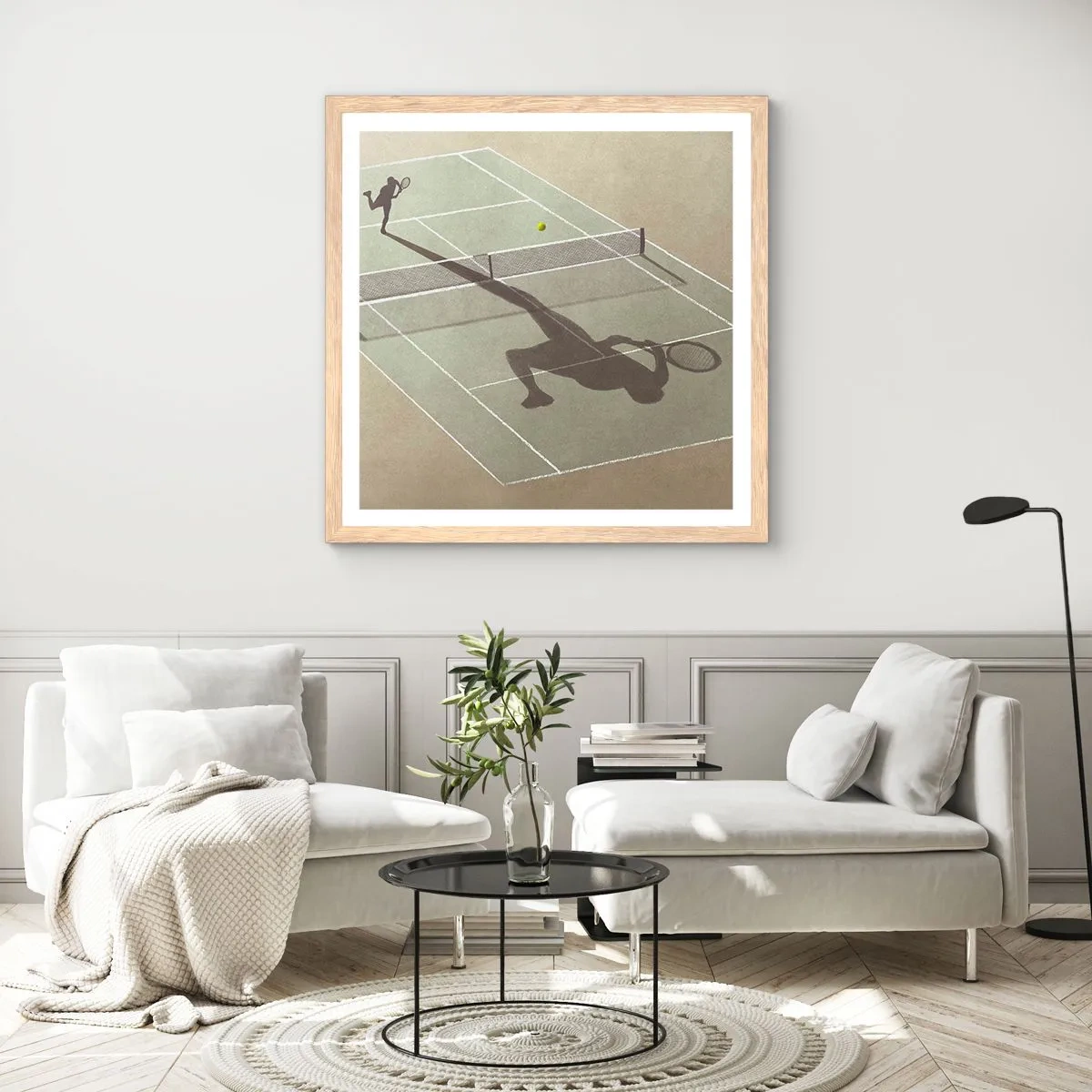 Poster în ramă de stejar deschis - Învinge-te pe tine însuți - 40x40 cm