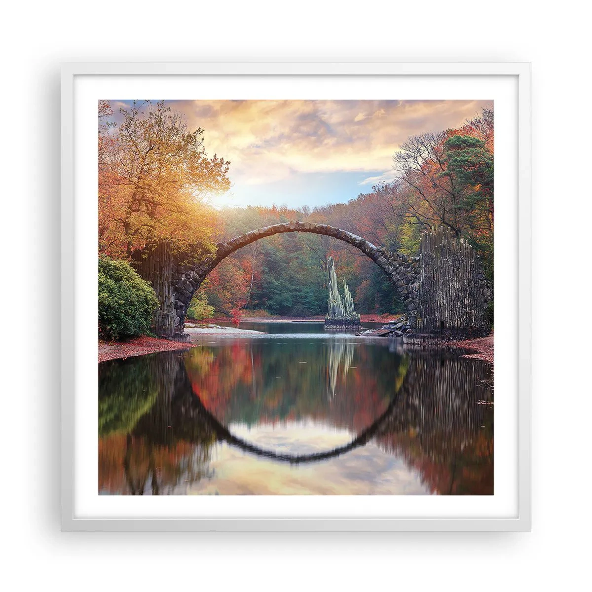 Poster în ramă albă - De cealaltă parte a oglinzii - 60x60 cm