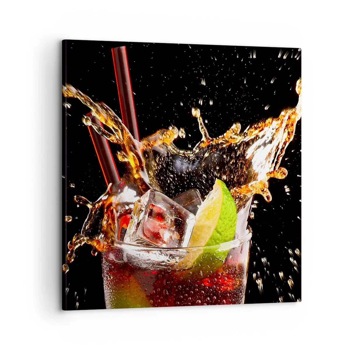 Tablou pe pânză - Bucurie și energie colorată - 60x60 cm