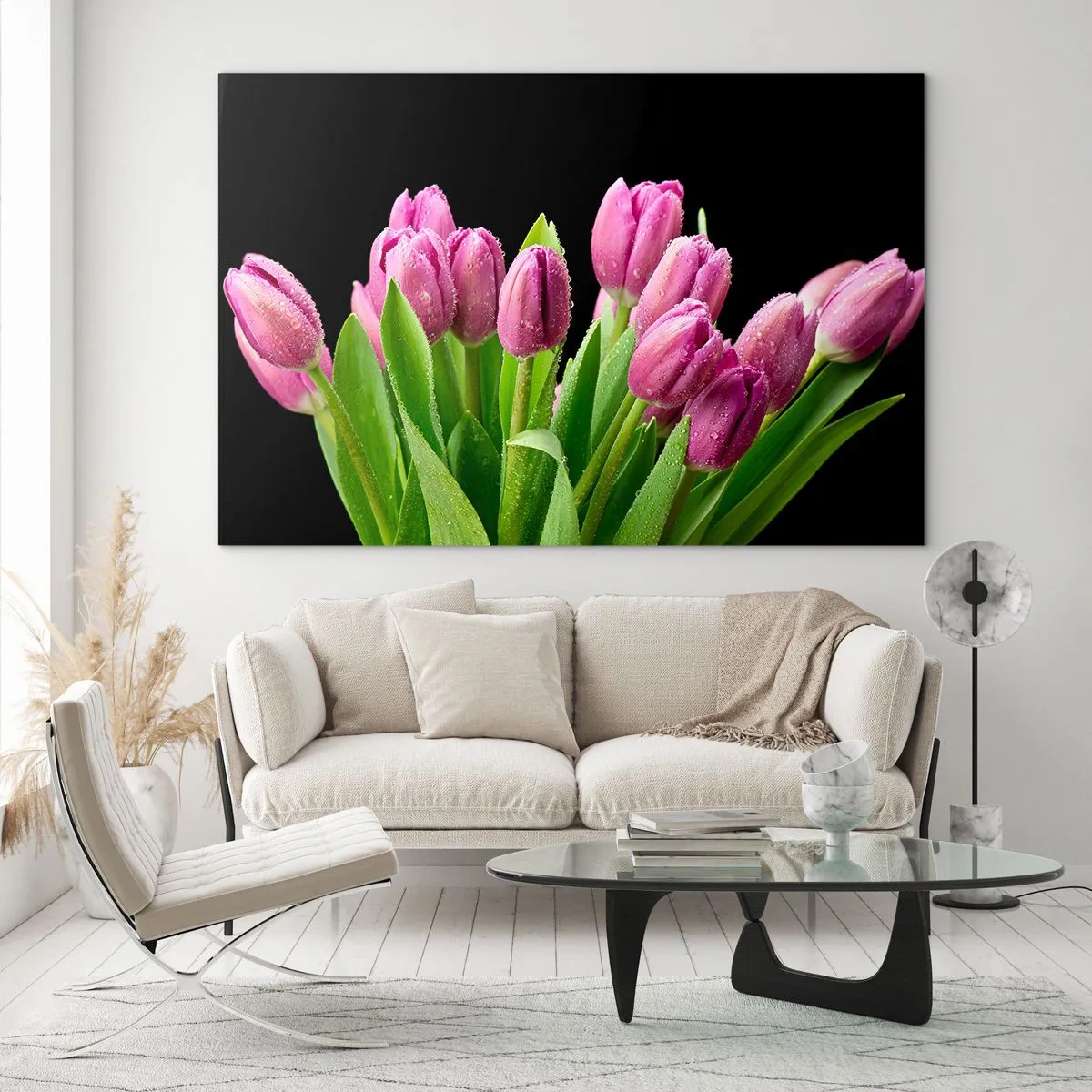 Tablou pe sticlă - Bucurie de liliac de primăvară - 120x80 cm